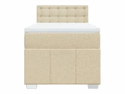 Clicnbuy Cama box spring con colchón tela color 90x190 cm