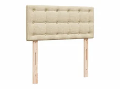 Clicnbuy Cama box spring con colchón tela color 90x190 cm
