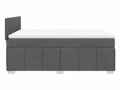 Hot Clicnbuy Cama box spring con colchón tela oscuro 160x200 cm Gris