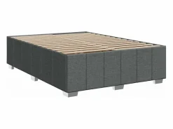Hot Clicnbuy Cama box spring con colchón tela oscuro 160x200 cm Gris