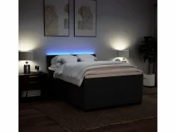 Clicnbuy Cama box spring con colchón tela 160x200 cm