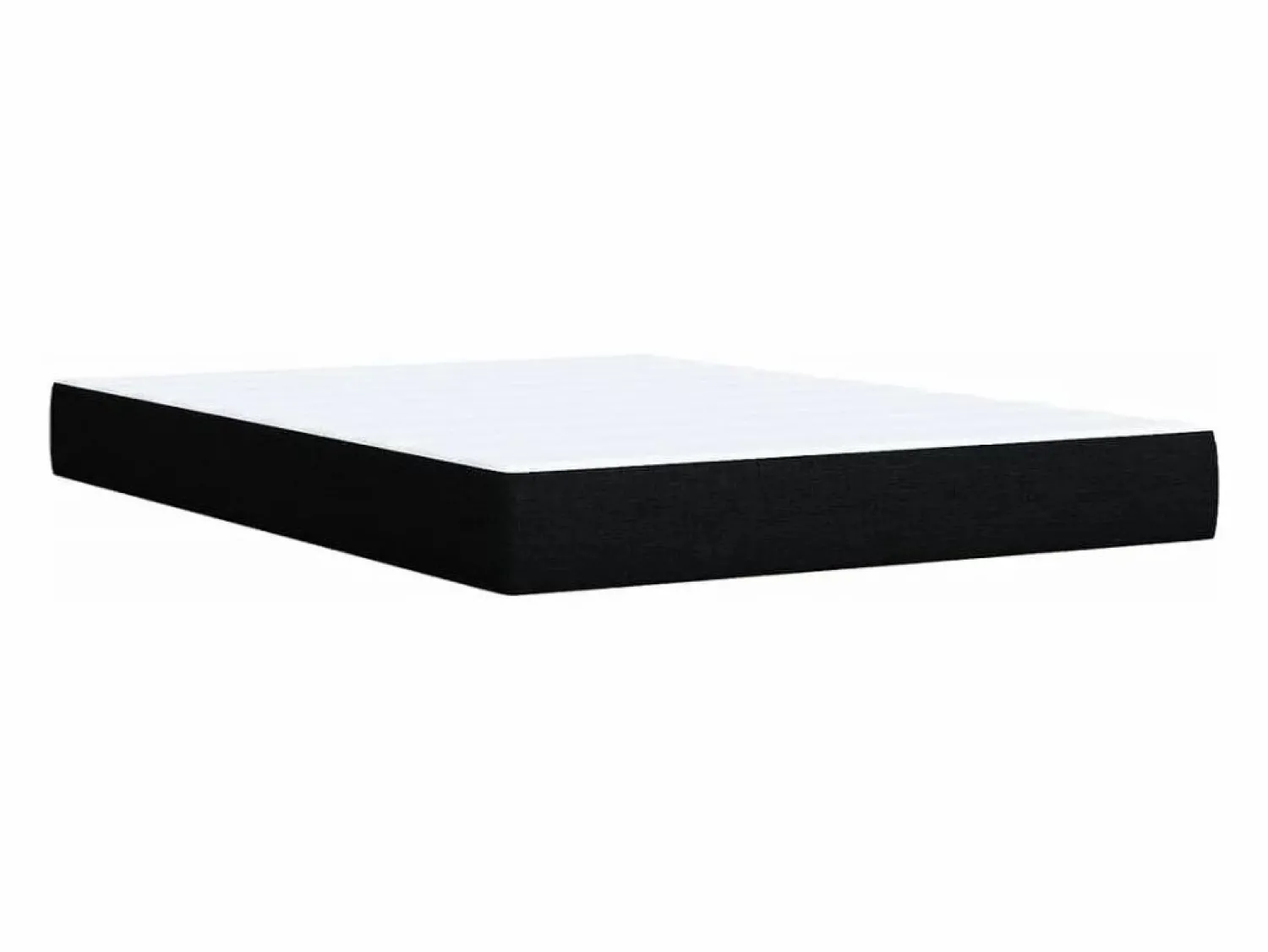 Clicnbuy Cama box spring con colchón tela 160x200 cm Negro