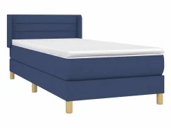 Sale Clicnbuy Cama box spring con colchón tela 90x190 cm Azul