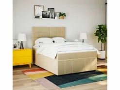Outlet Cama box spring con colchón tela color 160x200 cm Somier - 160X200Cm