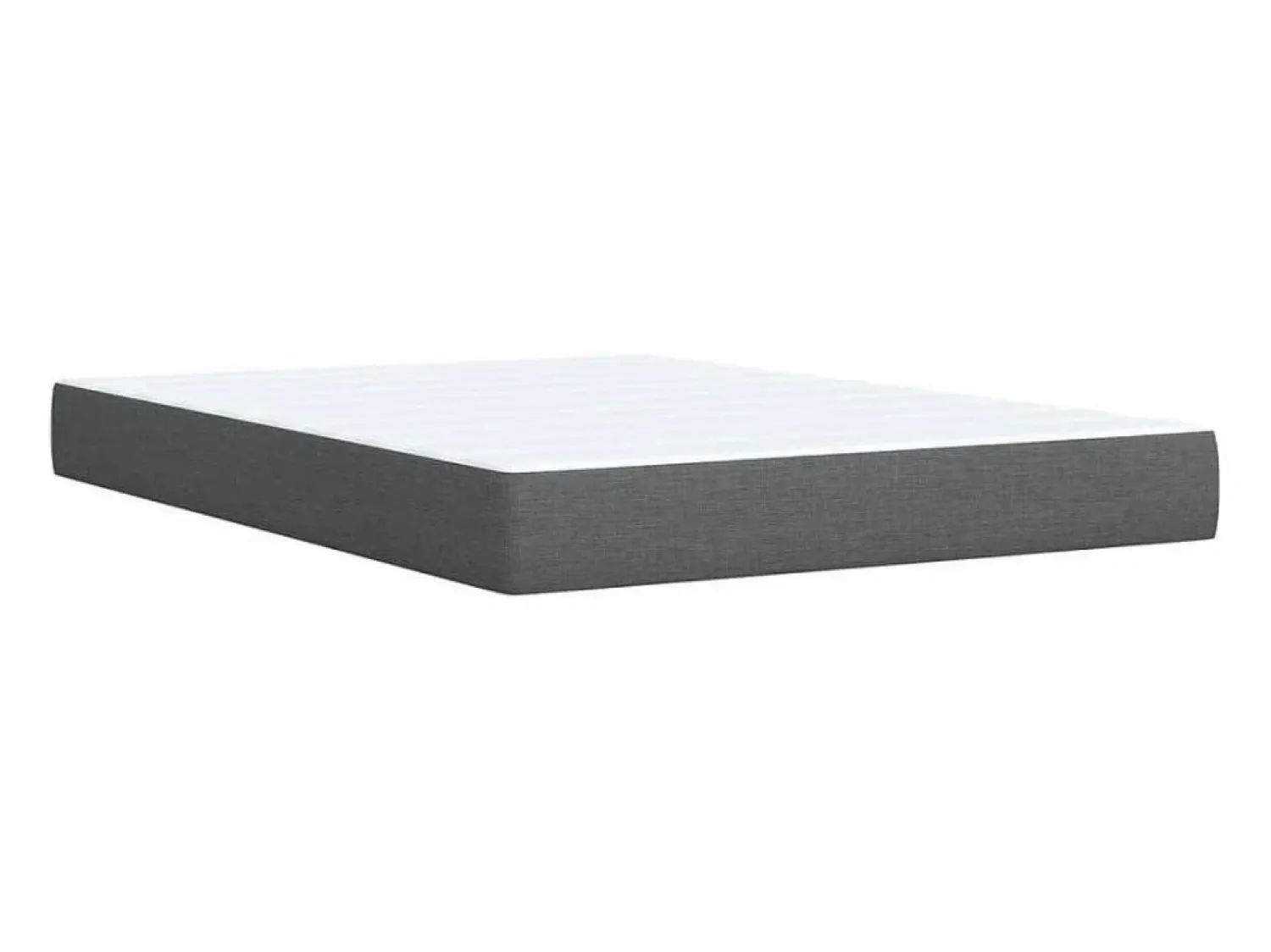 Clearance Clicnbuy Cama box spring con colchón tela oscuro 160x200 cm Gris