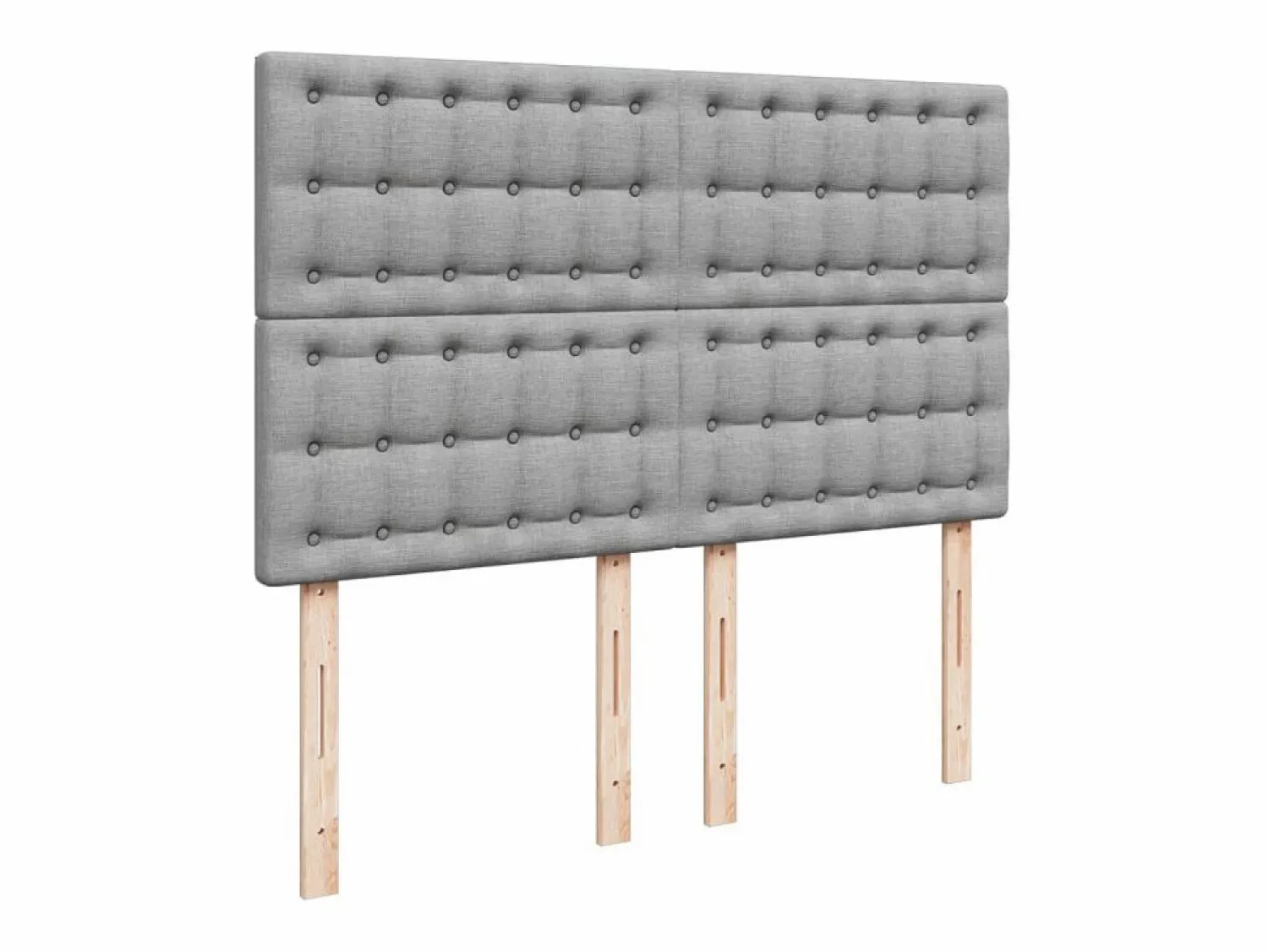 Clicnbuy Cama box spring con colchón tela claro 140x200 cm