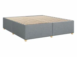 Best Clicnbuy Cama box spring con colchón tela claro 180x200 cm Gris