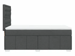 Best Clicnbuy Cama box spring con colchón tela oscuro 90x190 cm Gris