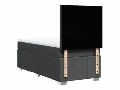Best Clicnbuy Cama box spring con colchón tela oscuro 90x190 cm Gris