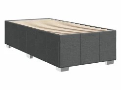 Best Clicnbuy Cama box spring con colchón tela oscuro 90x190 cm Gris