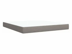 New Cama box spring con colchón tela gris taupe 180x200 cm Somier - 180X200Cm