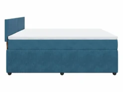 Clearance Clicnbuy Cama box spring con colchón terciopelo 180x200 cm Azul