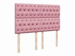 New Clicnbuy Cama box spring con colchón terciopelo 160x200 cm Rosa