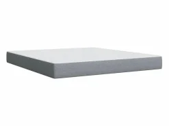 Clicnbuy Cama box spring con colchón tela claro 180x200 cm
