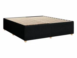 Outlet Clicnbuy Cama box spring con colchón tela 180x200 cm Negro