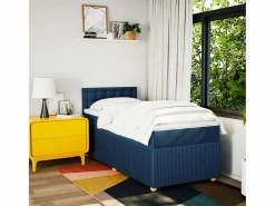 Clicnbuy Cama box spring con colchón tela 90x190 cm