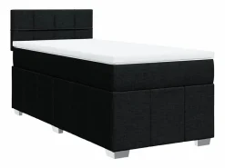 Clicnbuy Cama box spring con colchón tela 90x190 cm