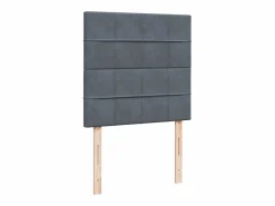 Clicnbuy Cama box spring con colchón terciopelo oscuro 90x190 cm