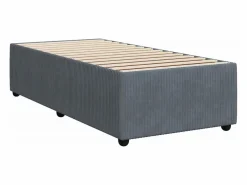 Clicnbuy Cama box spring con colchón terciopelo oscuro 90x190 cm