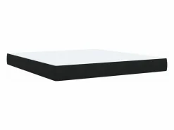 Clearance Clicnbuy Cama box spring con colchón terciopelo 180x200 cm Negro