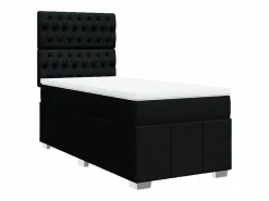 Clicnbuy Cama box spring con colchón tela 90x190 cm