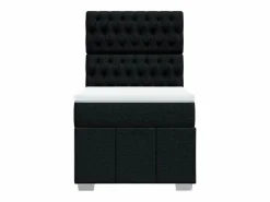 Clicnbuy Cama box spring con colchón tela 90x190 cm