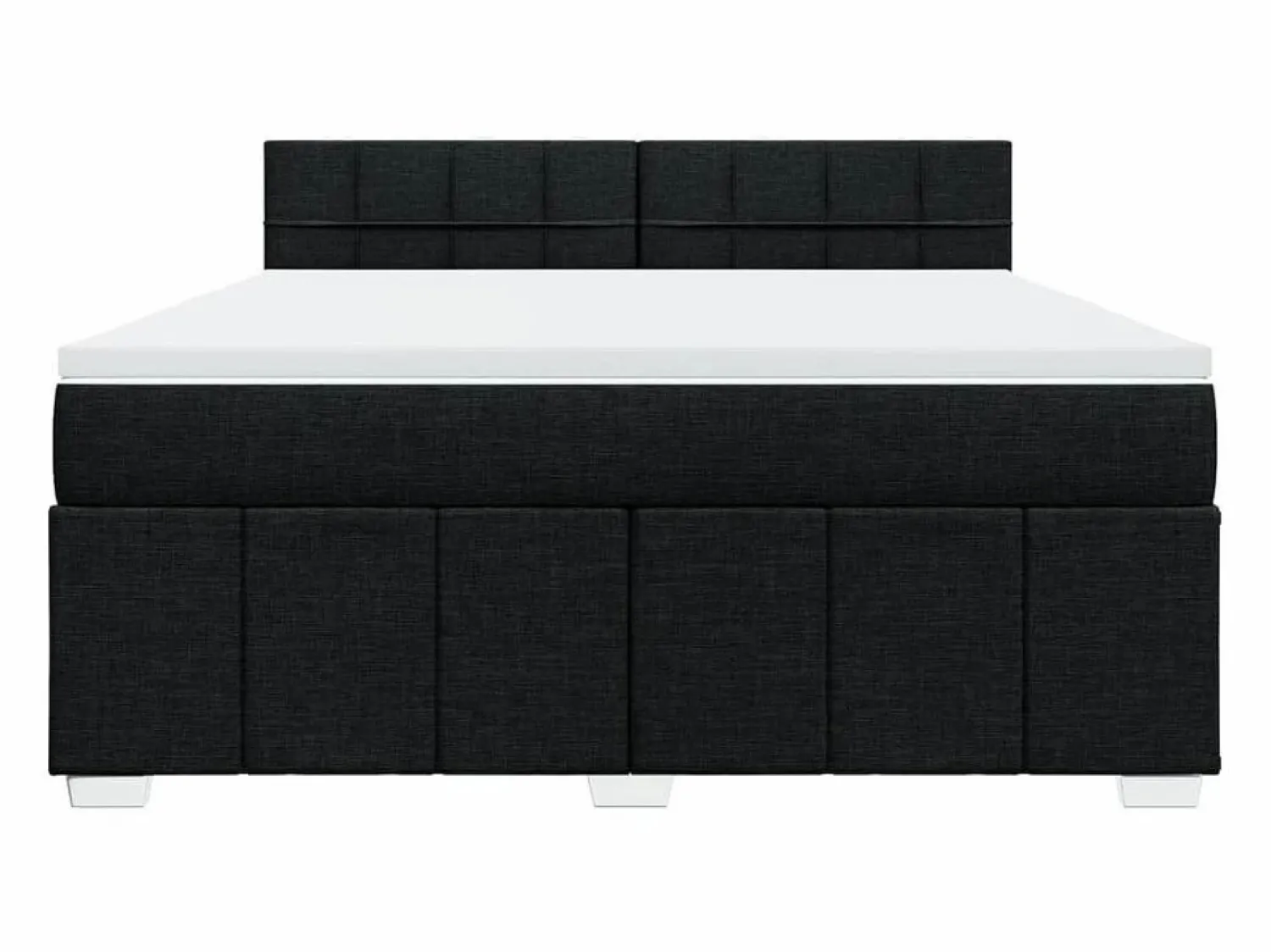 Hot Clicnbuy Cama box spring con colchón tela 180x200 cm Negro
