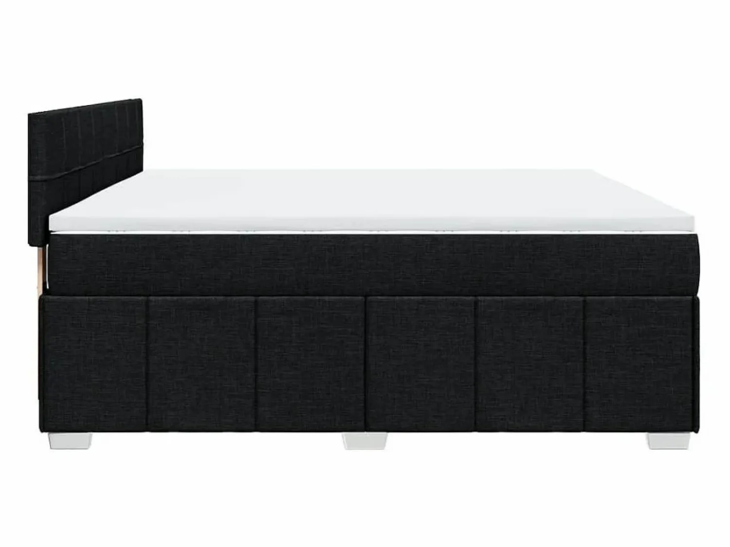 Hot Clicnbuy Cama box spring con colchón tela 180x200 cm Negro
