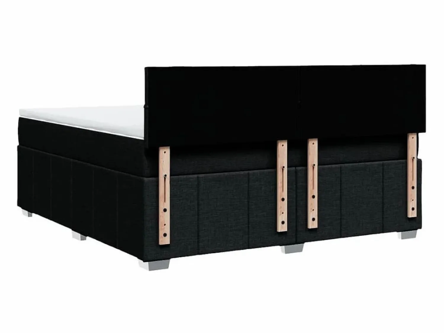 Hot Clicnbuy Cama box spring con colchón tela 180x200 cm Negro