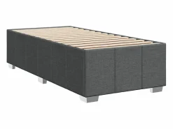 Outlet Clicnbuy Cama box spring con colchón tela oscuro 90x190 cm Gris