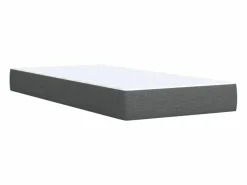 Outlet Clicnbuy Cama box spring con colchón tela oscuro 90x190 cm Gris