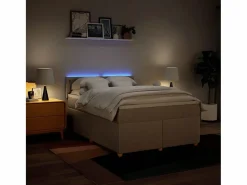 Clicnbuy Cama box spring con colchón tela color 160x200 cm