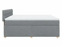 Clearance Cama box spring con colchón tela claro 180x200 cm Somier - 180X200Cm