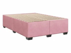 Online Clicnbuy Cama box spring con colchón terciopelo 160x200 cm Rosa