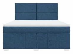Clicnbuy Cama box spring con colchón tela 180x200 cm