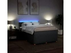 Online Clicnbuy Cama box spring con colchón tela oscuro 160x200 cm Gris