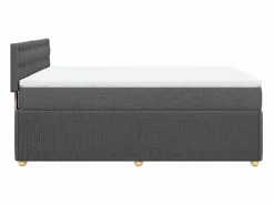 Online Clicnbuy Cama box spring con colchón tela oscuro 160x200 cm Gris
