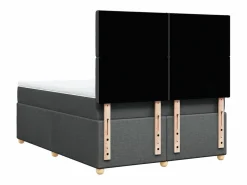 Sale Cama box spring con colchón tela oscuro 160x200 cm Somier - 160X200Cm