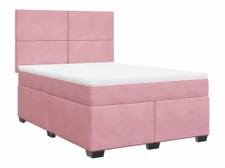 Clicnbuy Cama box spring con colchón terciopelo 160x200 cm