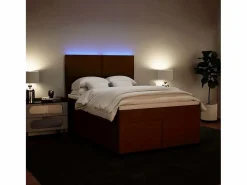 Clicnbuy Cama box spring con colchón terciopelo 160x200 cm