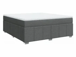 Discount Clicnbuy Cama box spring con colchón tela oscuro 180x200 cm Gris