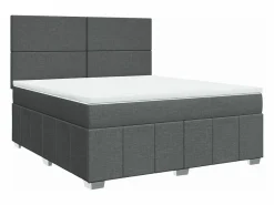 New Cama box spring con colchón tela oscuro 180x200 cm Somier - 180X200Cm