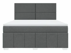 New Cama box spring con colchón tela oscuro 180x200 cm Somier - 180X200Cm
