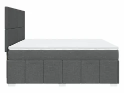 New Cama box spring con colchón tela oscuro 180x200 cm Somier - 180X200Cm