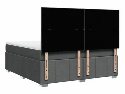 New Cama box spring con colchón tela oscuro 180x200 cm Somier - 180X200Cm