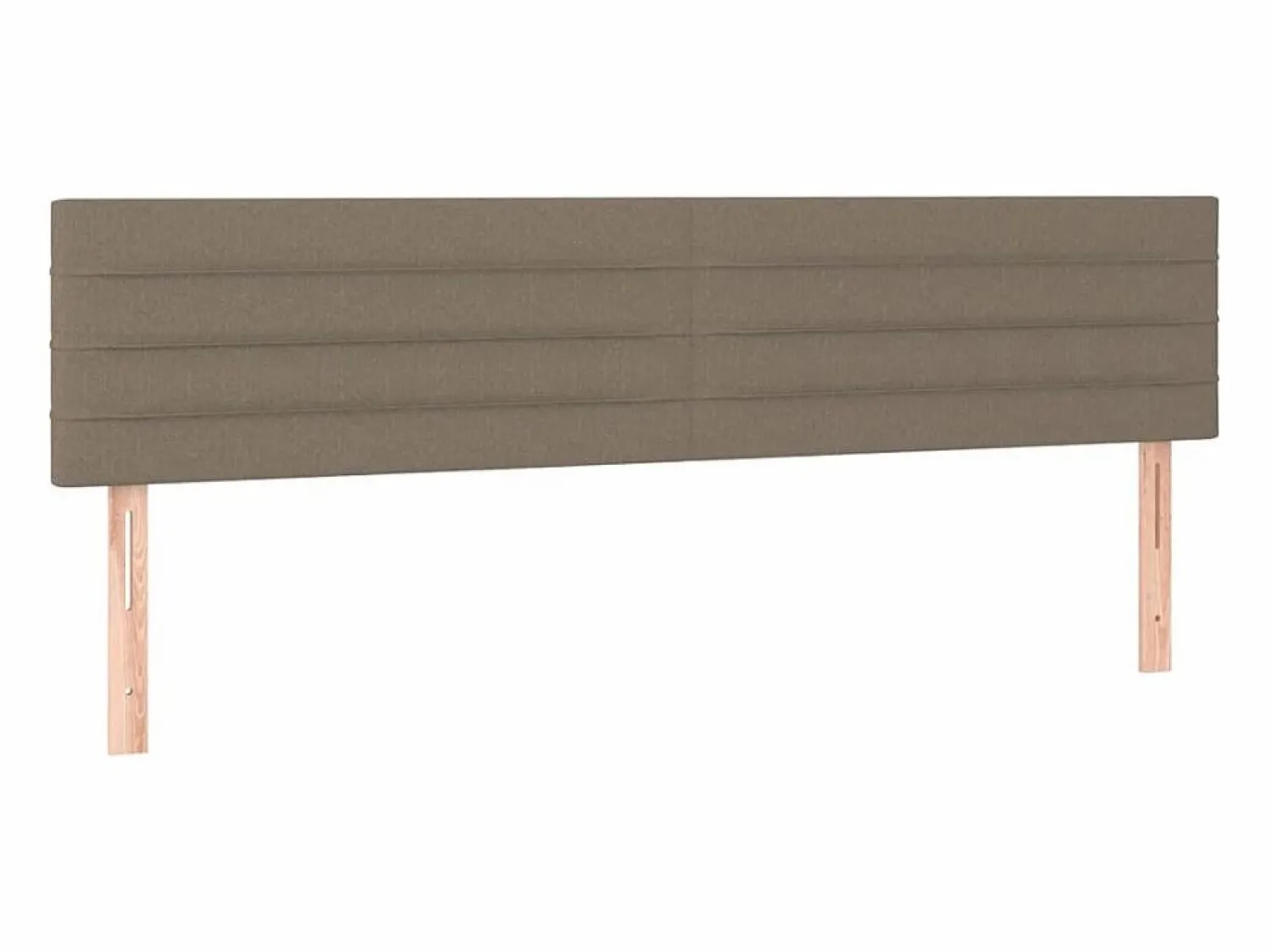 Clicnbuy Cama box spring con colchón LED tela gris taupe 180x200 cm