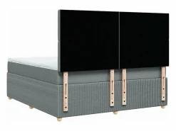 Hot Cama box spring con colchón tela claro 180x200 cm Somier - 180X200Cm