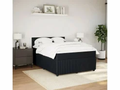 Clicnbuy Cama box spring con colchón terciopelo 140x190 cm