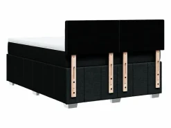 Best Clicnbuy Cama box spring con colchón tela 160x200 cm Negro