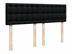 Best Clicnbuy Cama box spring con colchón tela 160x200 cm Negro